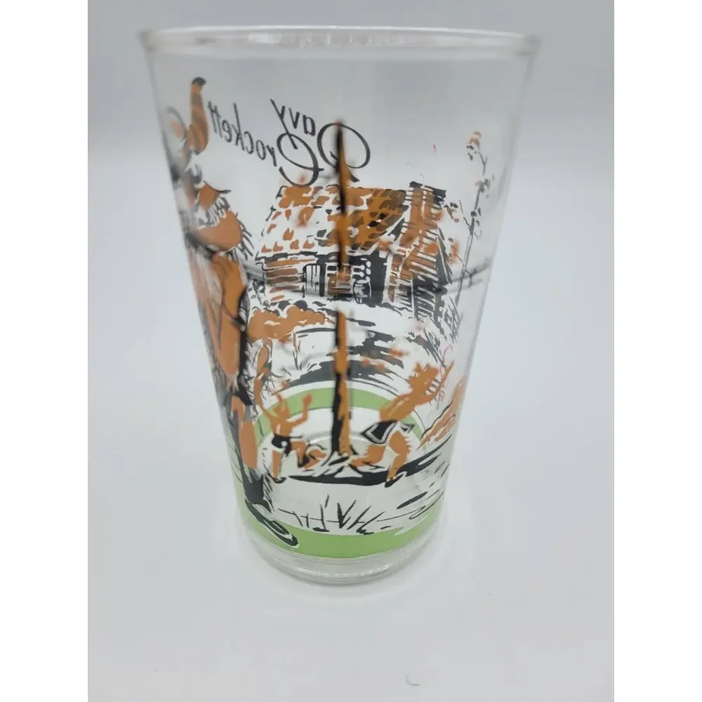 Vintage Davy Crockett Indian Fighter / Hero of Alamo‎ Drinking Glass
